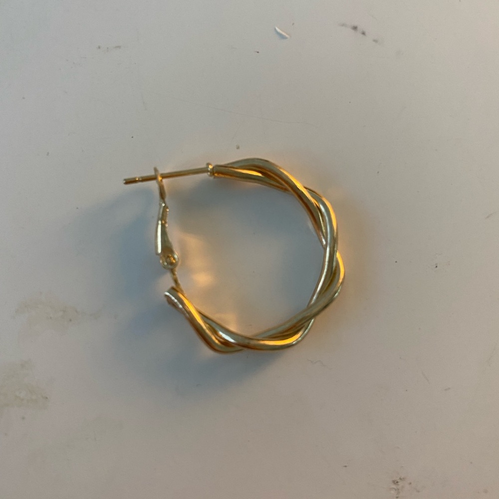 Gold Twisted Earring